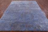 Abstract Contemporary Hand Knotted Wool & Silk Rug - 7' 11" X 10' 0" - Golden Nile