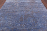 Abstract Contemporary Hand Knotted Wool & Silk Rug - 7' 11" X 10' 0" - Golden Nile