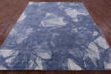 Abstract Modern Hand Knotted Wool & Silk Rug - 7' 11" X 10' 0" - Golden Nile