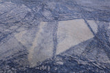 Abstract Modern Hand Knotted Wool & Silk Rug - 7' 11" X 10' 0" - Golden Nile