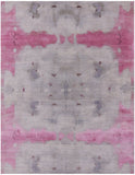 Abstract Modern Hand Knotted Wool & Silk Rug - 8' 0" X 10' 3" - Golden Nile