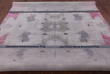 Abstract Modern Hand Knotted Wool & Silk Rug - 8' 0" X 10' 3" - Golden Nile