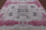 Abstract Modern Hand Knotted Wool & Silk Rug - 8' 0" X 10' 3" - Golden Nile