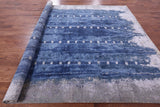 Abstract Contemporary Hand Knotted Wool & Silk Rug - 8' 11" X 12' 3" - Golden Nile