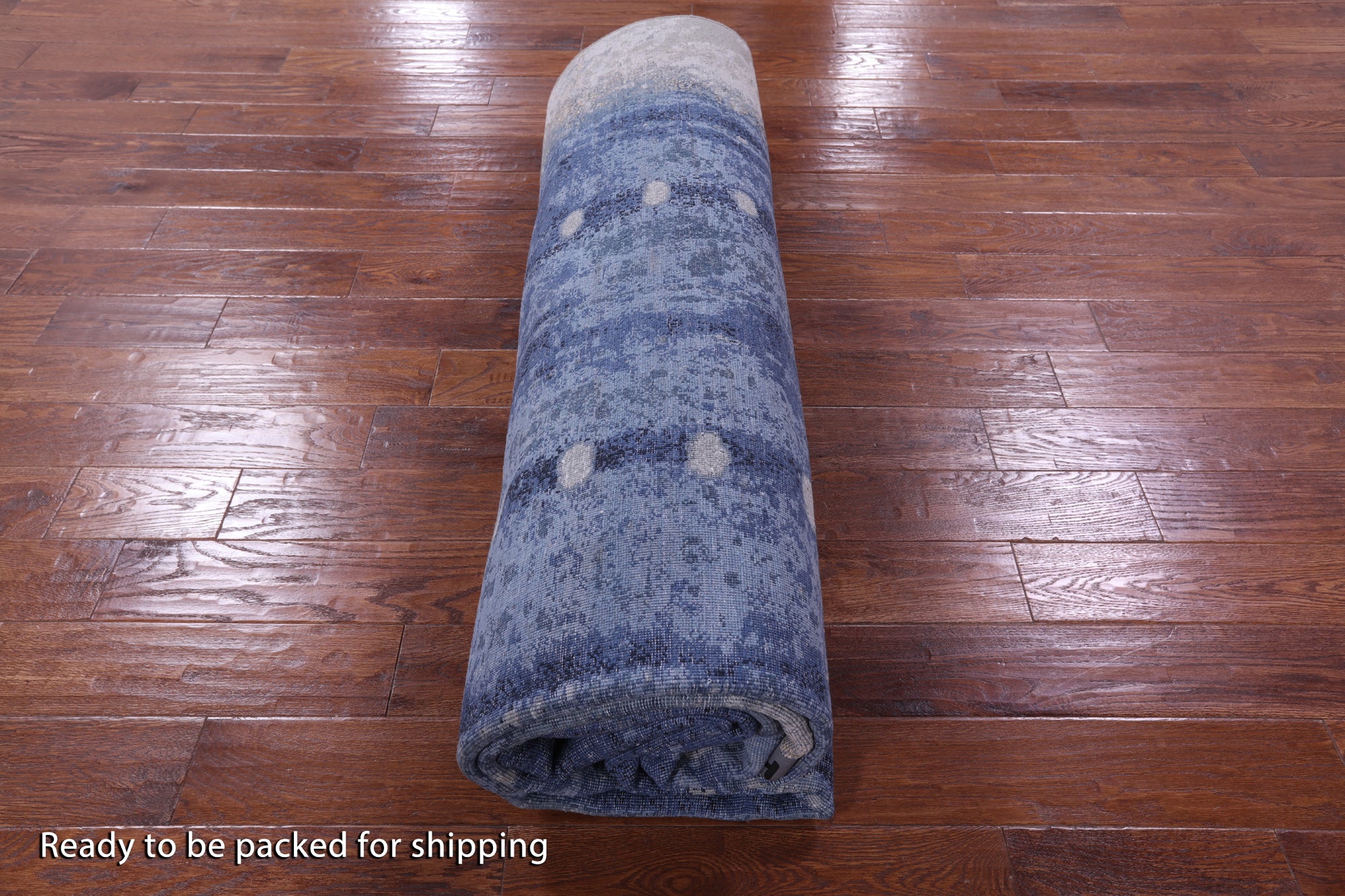 Abstract Contemporary Hand Knotted Wool & Silk Rug - 8' 11" X 12' 3" - Golden Nile