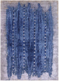 Abstract Contemporary Hand Knotted Wool & Silk Rug - 8' 11" X 12' 3" - Golden Nile