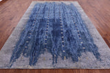 Abstract Contemporary Hand Knotted Wool & Silk Rug - 8' 11" X 12' 3" - Golden Nile