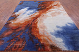 Abstract Contemporary Hand Knotted Wool & Silk Rug - 7' 11" X 9' 11" - Golden Nile