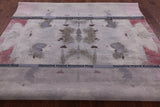 Abstract Modern Hand Knotted Wool & Silk Rug - 8' 1" X 10' 3" - Golden Nile