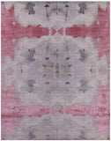 Abstract Modern Hand Knotted Wool & Silk Rug - 8' 1" X 10' 3" - Golden Nile