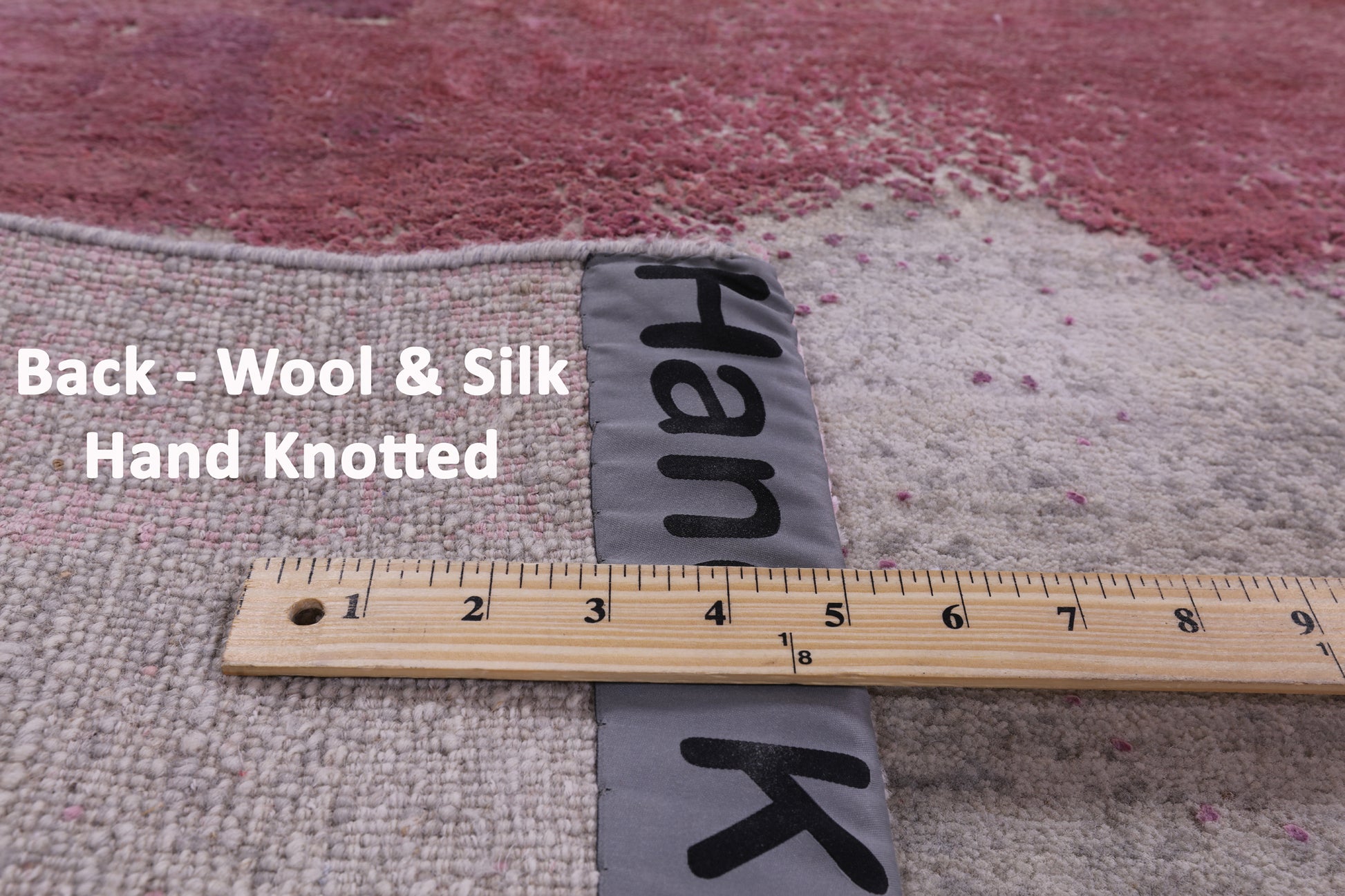 Abstract Modern Hand Knotted Wool & Silk Rug - 8' 1" X 10' 3" - Golden Nile