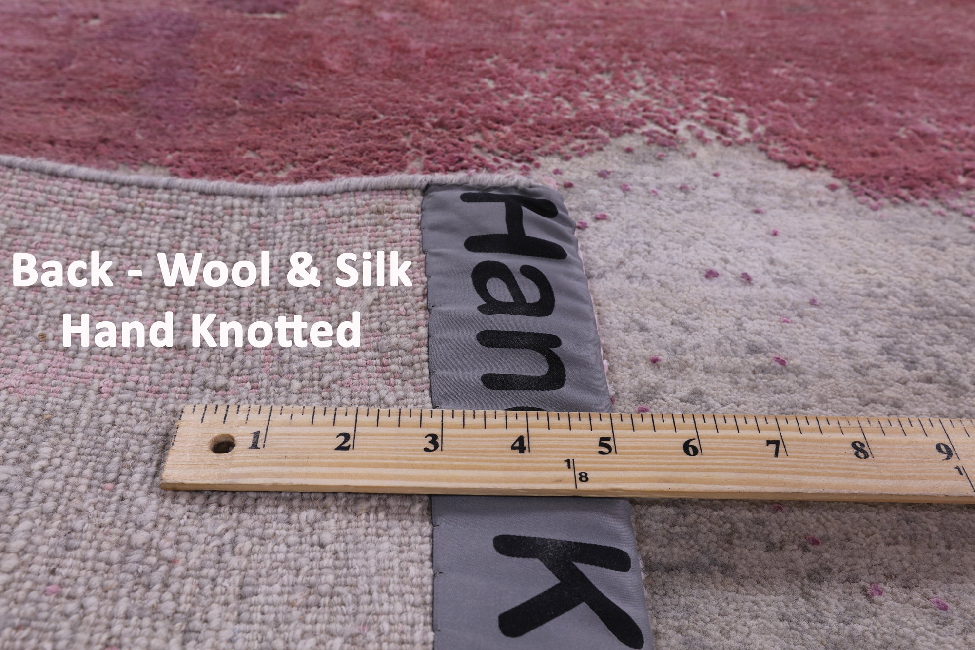 Abstract Modern Hand Knotted Wool & Silk Rug - 8' 1" X 10' 3" - Golden Nile