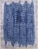 Abstract Modern Hand Knotted Wool & Silk Rug - 7' 10" X 10' 1" - Golden Nile