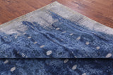 Abstract Modern Hand Knotted Wool & Silk Rug - 7' 10" X 10' 1" - Golden Nile