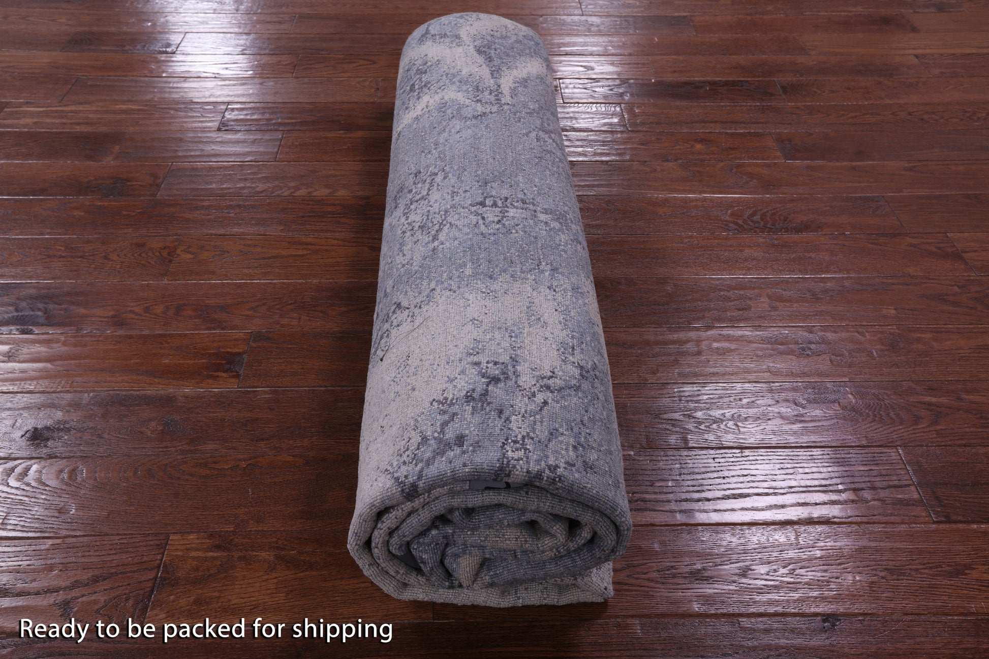 Abstract Contemporary Hand Knotted Wool & Silk Rug - 8' 1" X 9' 11" - Golden Nile