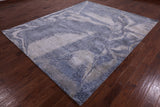 Abstract Contemporary Hand Knotted Wool & Silk Rug - 8' 1" X 9' 11" - Golden Nile
