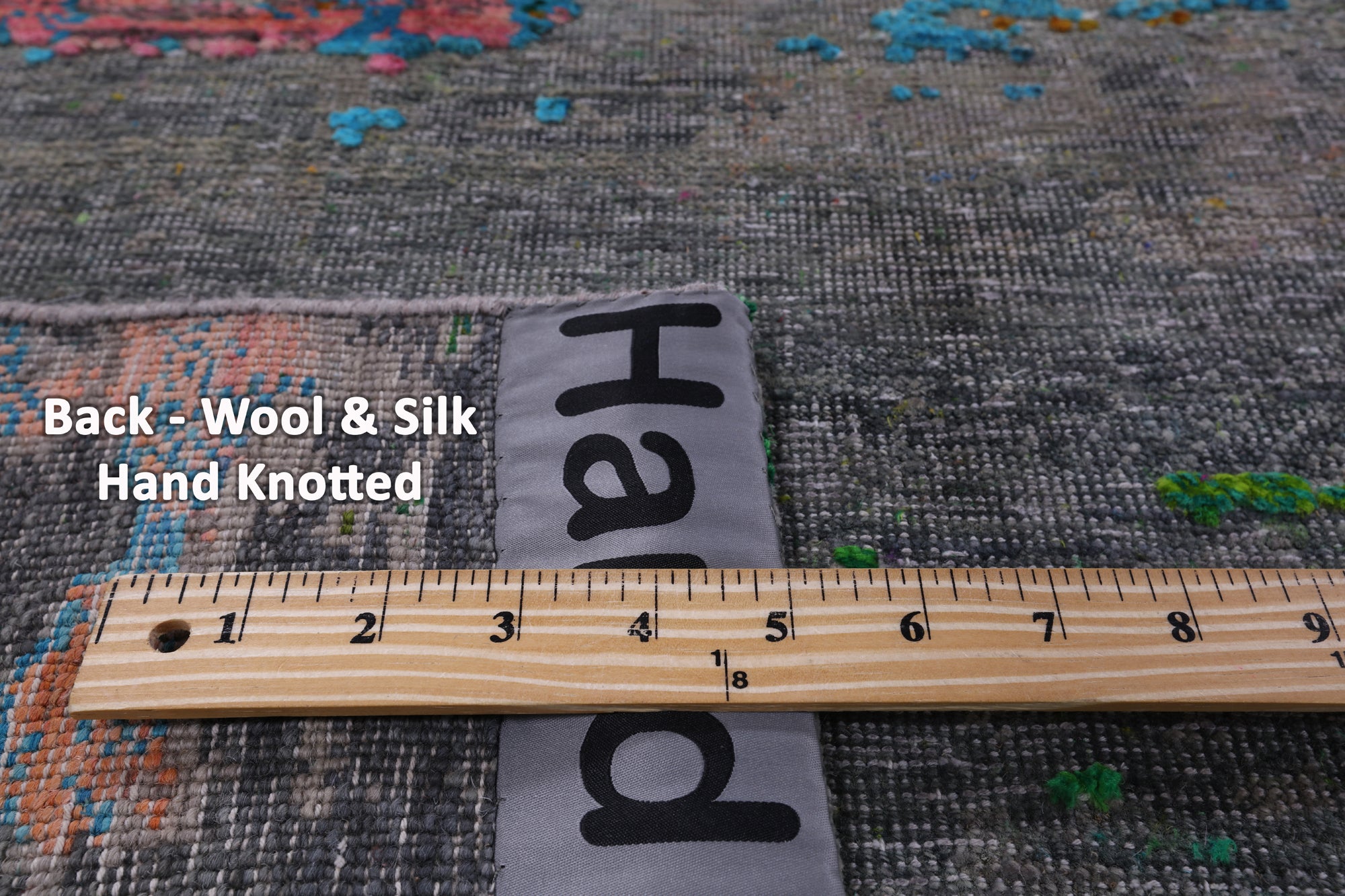 Abstract Modern Hand Knotted Wool & Silk Rug - 8' 0" X 10' 0" - Golden Nile