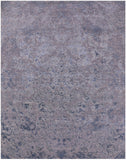 Abstract Modern Hand Knotted Wool & Silk Rug - 7' 11" X 10' 1" - Golden Nile