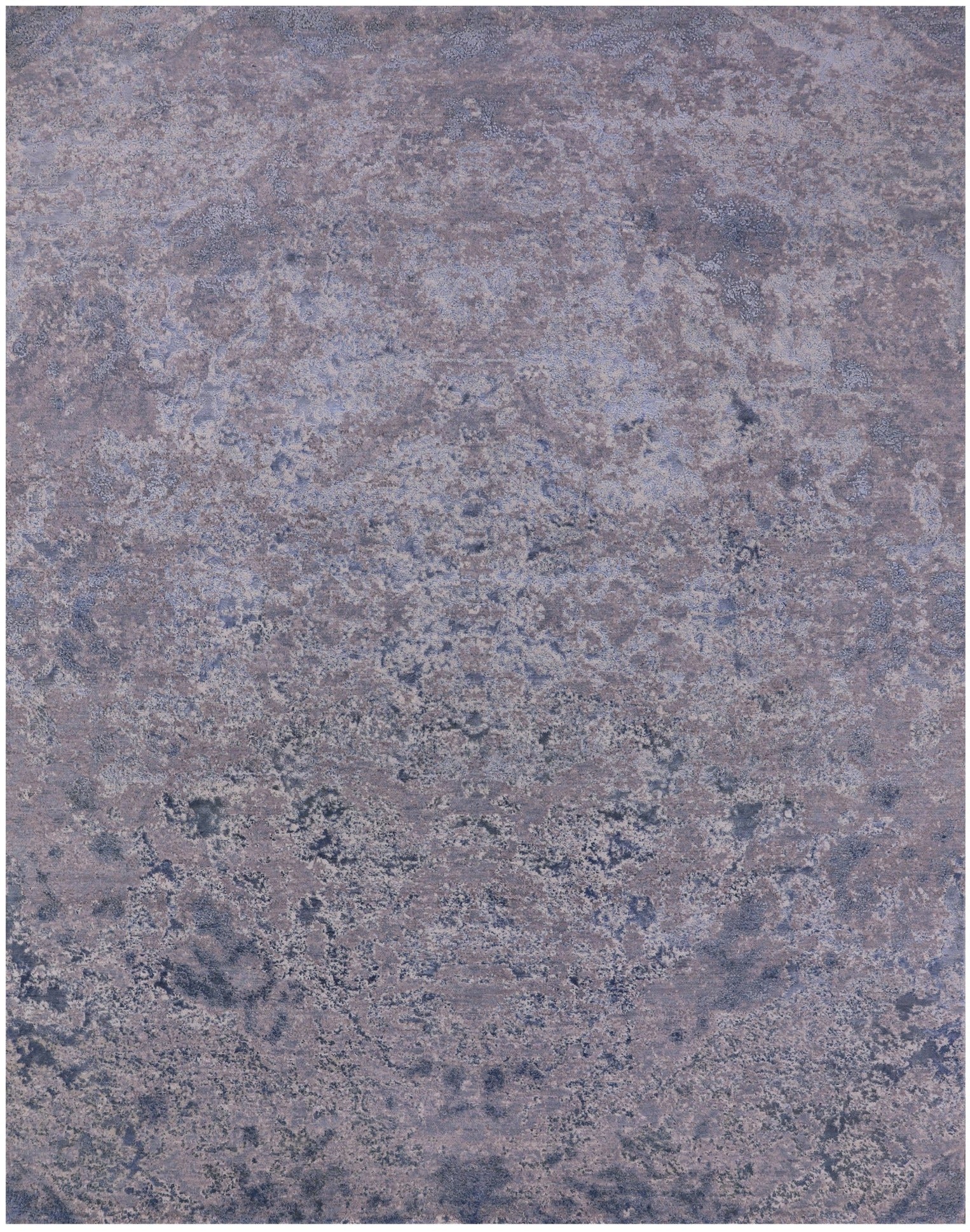 Abstract Modern Hand Knotted Wool & Silk Rug - 7' 11" X 10' 1" - Golden Nile