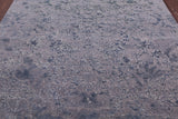 Abstract Modern Hand Knotted Wool & Silk Rug - 7' 11" X 10' 1" - Golden Nile