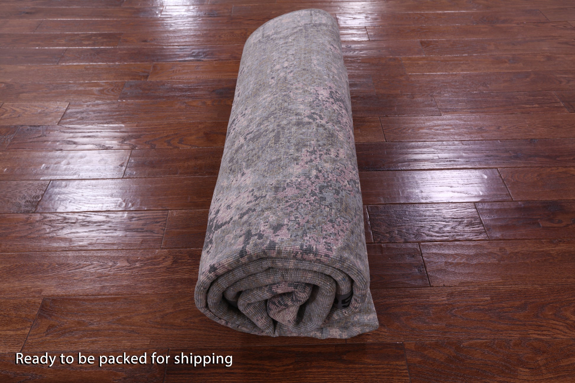 Abstract Modern Hand Knotted Wool & Silk Rug - 6' 6" X 9' 11" - Golden Nile