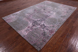 Abstract Modern Hand Knotted Wool & Silk Rug - 6' 6" X 9' 11" - Golden Nile