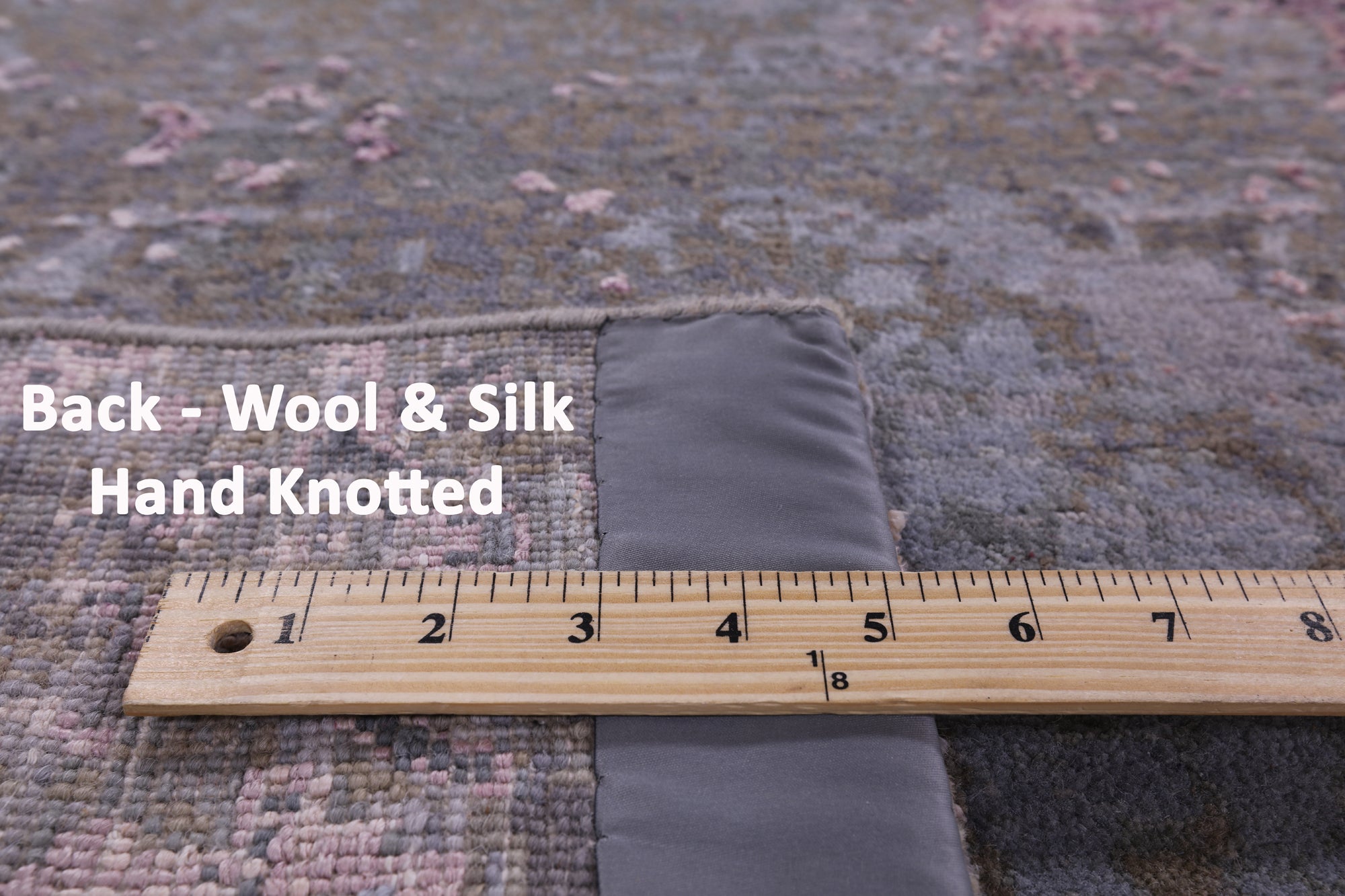 Abstract Modern Hand Knotted Wool & Silk Rug - 6' 6" X 9' 11" - Golden Nile