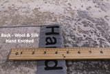 Abstract Modern Hand Knotted Wool & Silk Runner Rug - 3' 11" X 12' 0" - Golden Nile