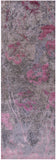 Abstract Contemporary Hand Knotted Wool & Silk Runner Rug - 3' 11" X 12' 1" - Golden Nile