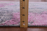 Abstract Contemporary Hand Knotted Wool & Silk Runner Rug - 3' 11" X 12' 1" - Golden Nile