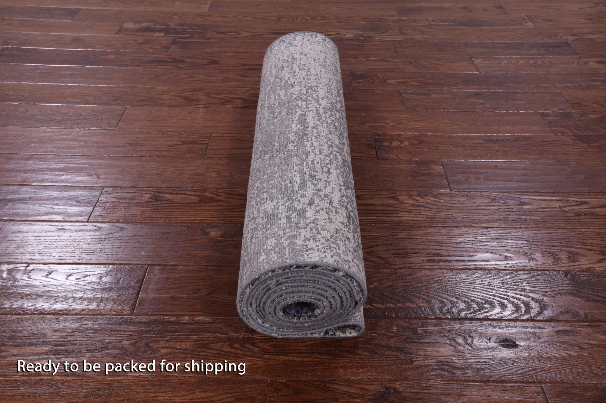 Abstract Contemporary Handmade Wool & Silk Runner Rug - 3' 1" X 12' 5" - Golden Nile