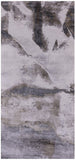 Abstract Modern Hand Knotted Wool & Silk Rug - 3' 7" X 7' 7" - Golden Nile