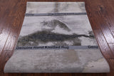 Abstract Modern Hand Knotted Wool & Silk Rug - 3' 7" X 7' 7" - Golden Nile
