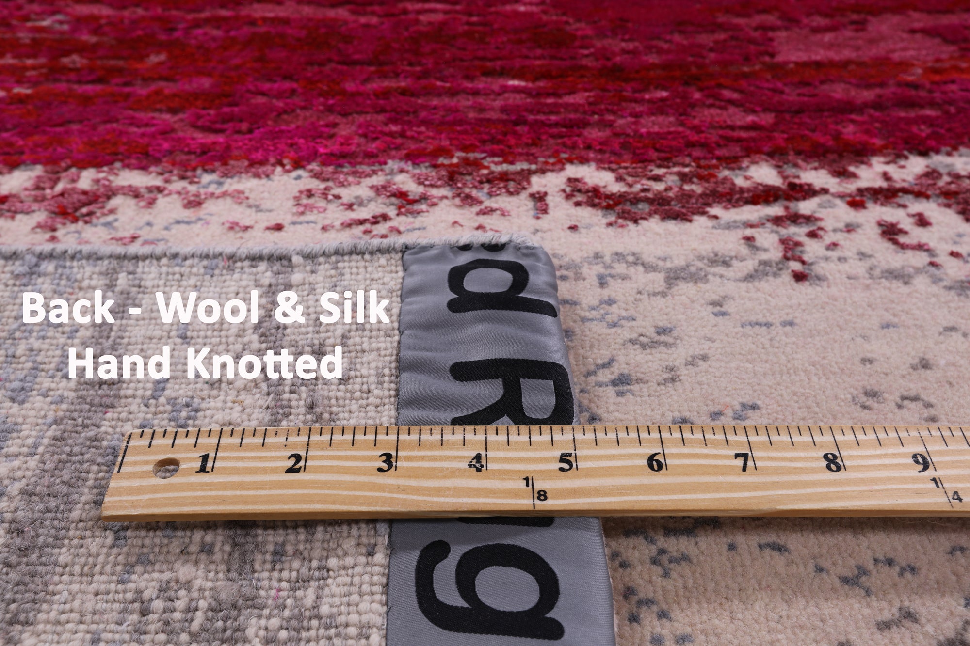 Abstract Contemporary Hand Knotted Wool & Silk Runner Rug - 4' 0" X 12' 5" - Golden Nile