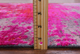 Abstract Modern Hand Knotted Wool & Silk Runner Rug - 4' 0" X 12' 2" - Golden Nile