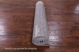 Abstract Modern Hand Knotted Wool & Silk Runner Rug - 3' 11" X 12' 0" - Golden Nile