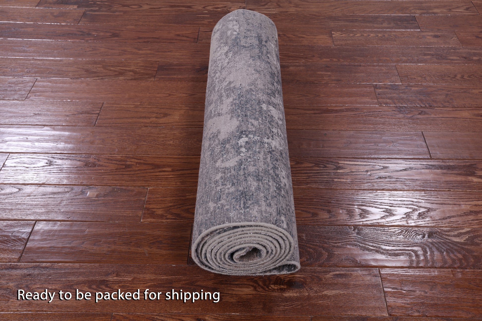 Abstract Contemporary Hand Knotted Wool & Silk Runner Rug - 3' 0" X 12' 1" - Golden Nile