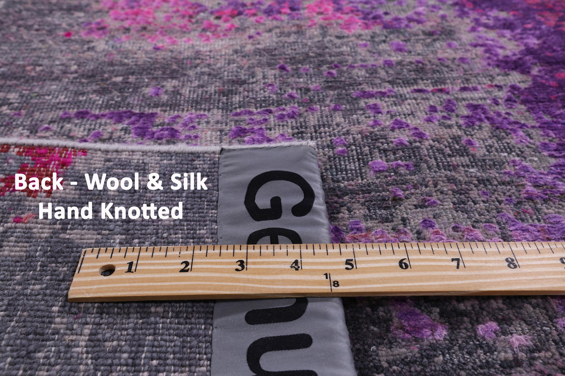 Abstract Modern Handmade Wool & Silk Runner Rug - 2' 6" X 12' 0" - Golden Nile