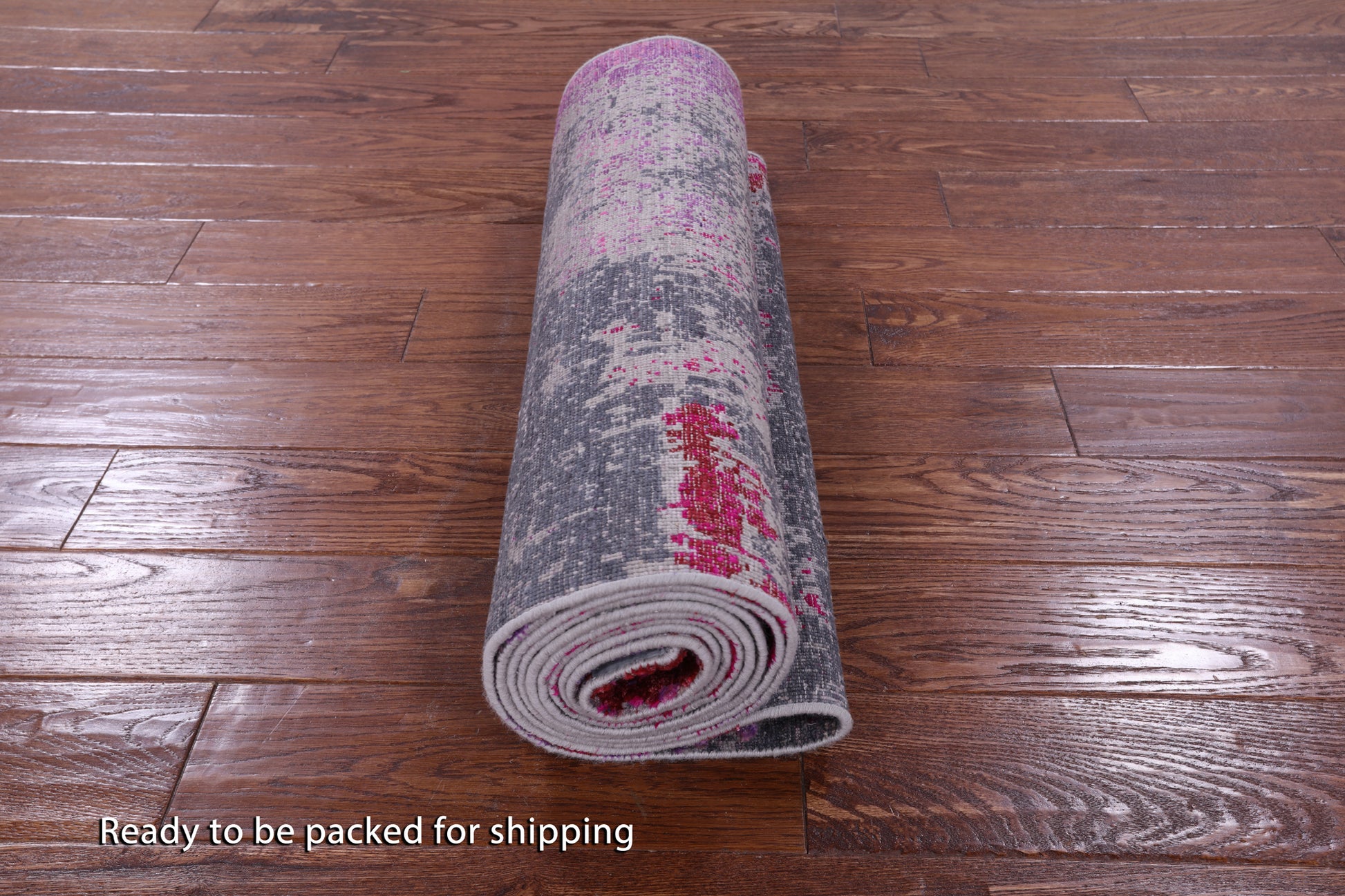 Abstract Modern Handmade Wool & Silk Runner Rug - 2' 6" X 12' 0" - Golden Nile