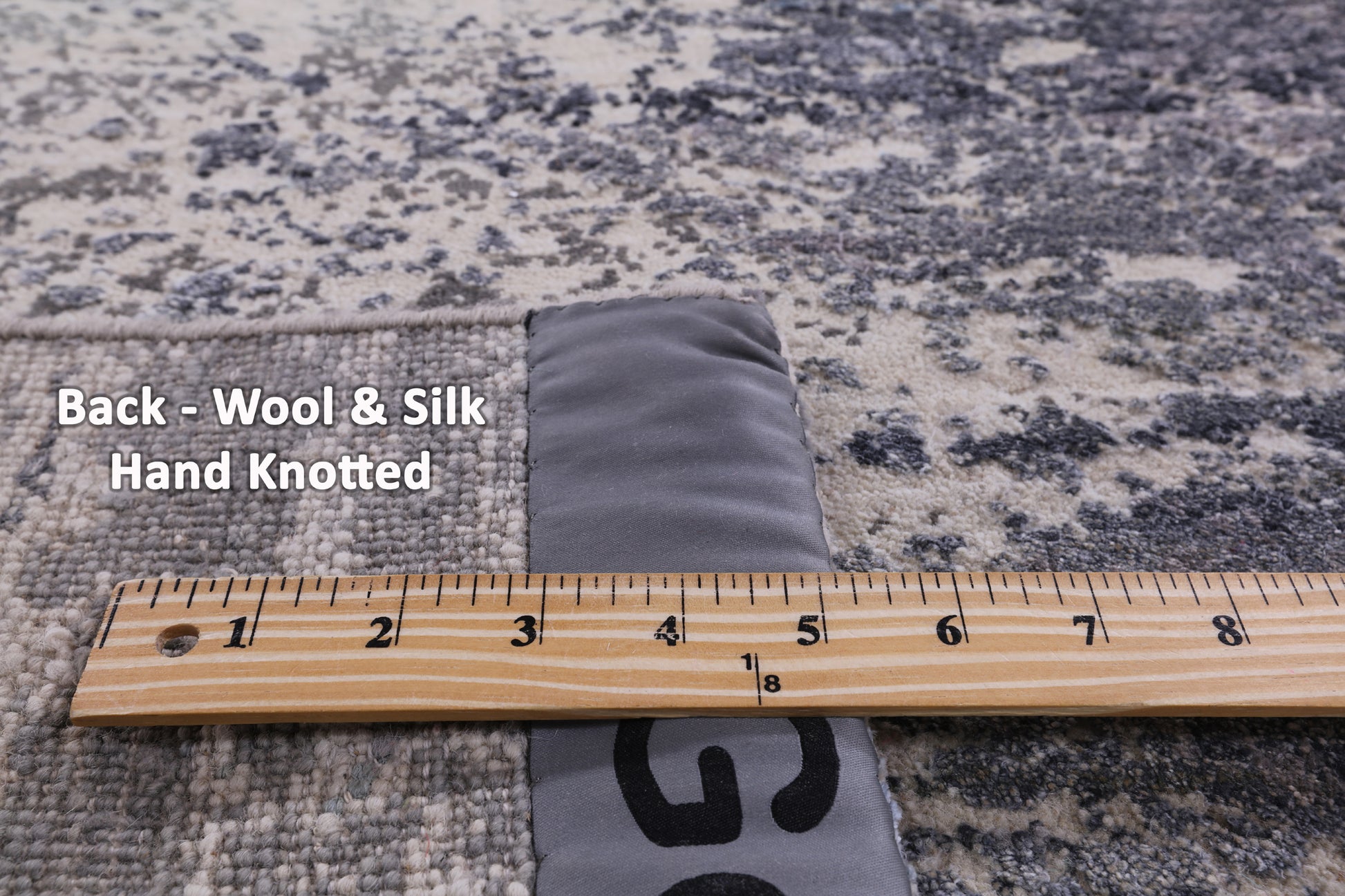 Abstract Contemporary Hand Knotted Wool & Silk Runner Rug - 3' 0" X 12' 3" - Golden Nile