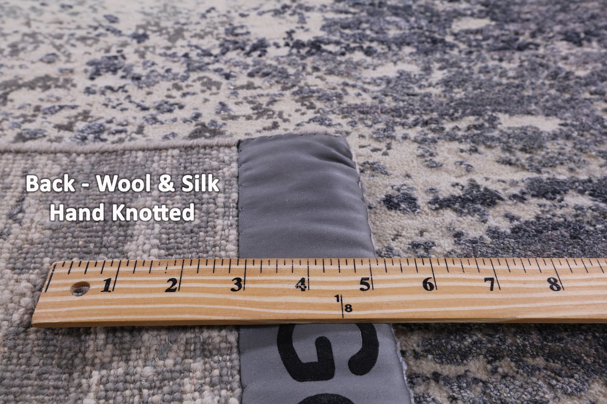 Abstract Contemporary Hand Knotted Wool & Silk Runner Rug - 3' 0" X 12' 3" - Golden Nile