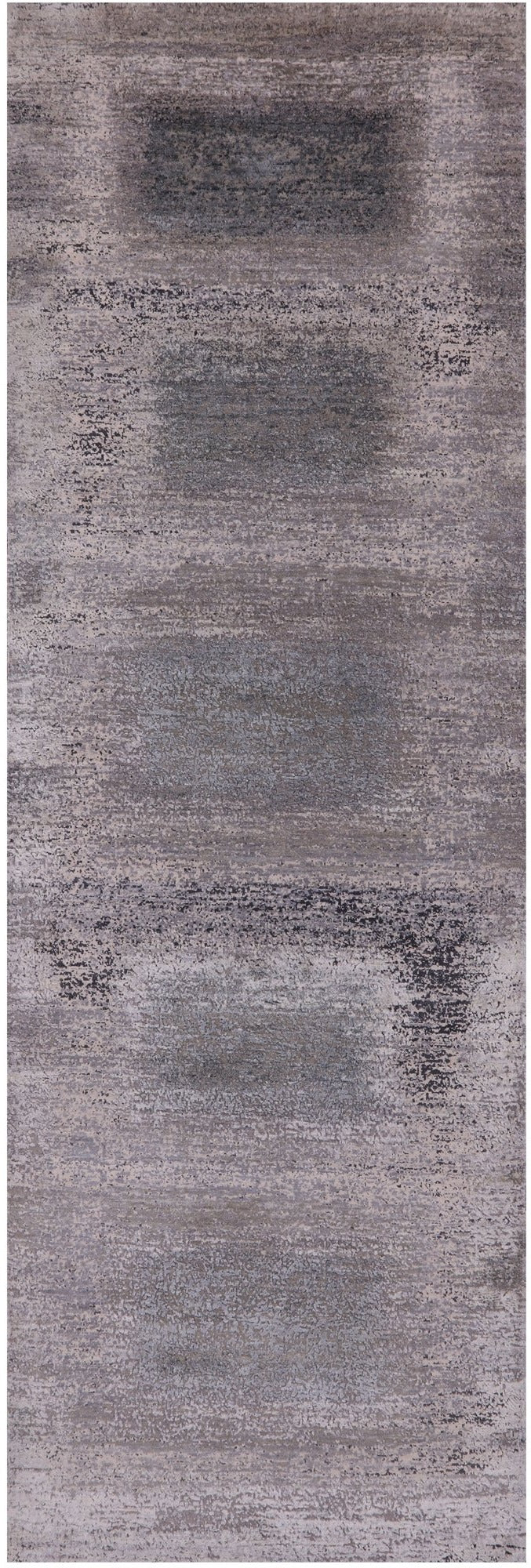 Abstract Modern Handmade Wool & Silk Rug - 3' 11" X 12' 2" - Golden Nile