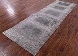 Abstract Modern Handmade Wool & Silk Rug - 3' 11" X 12' 2" - Golden Nile