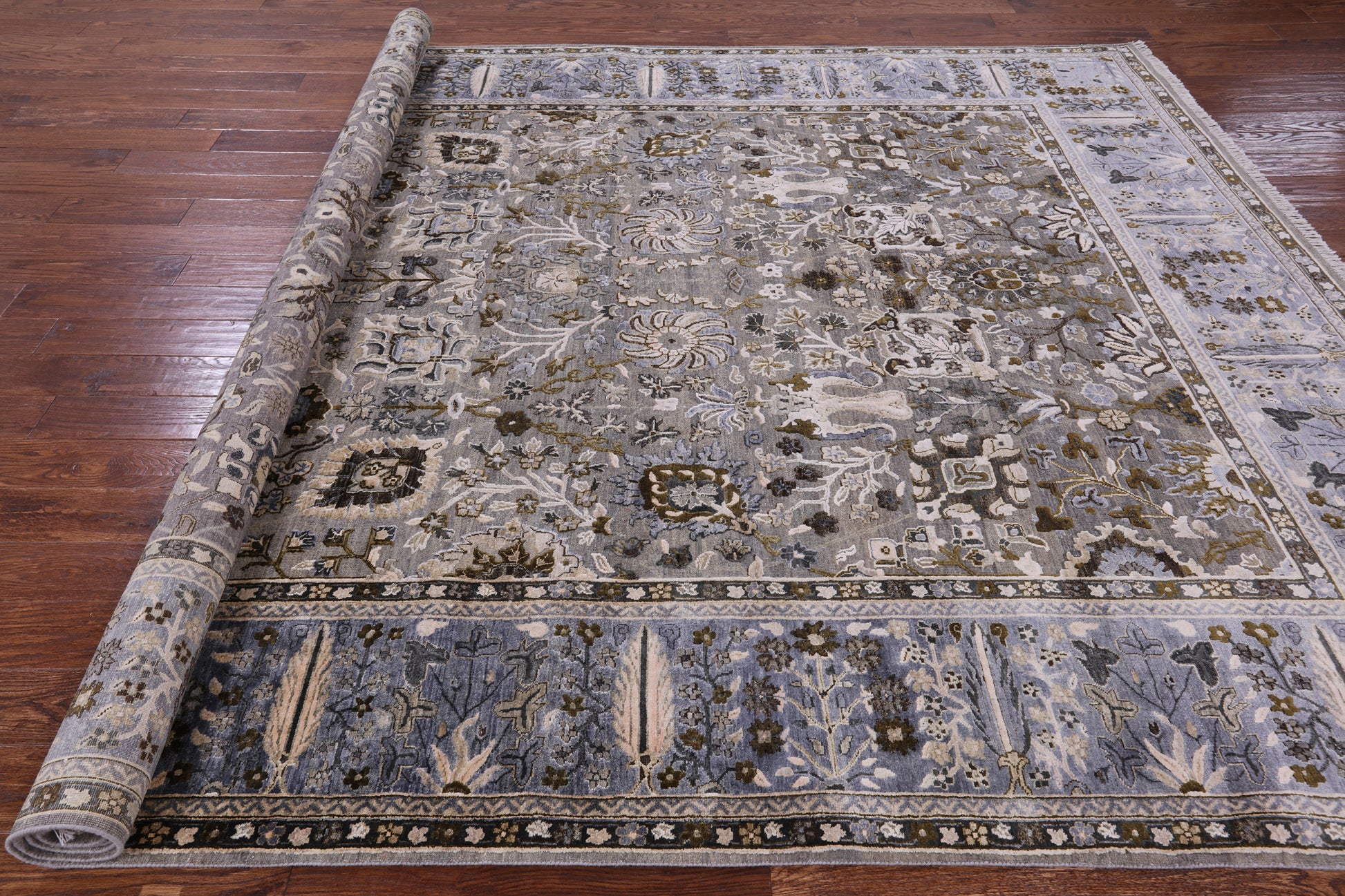 Persian Hand Knotted Wool & Silk Rug - 8' 9" X 11' 11" - Golden Nile