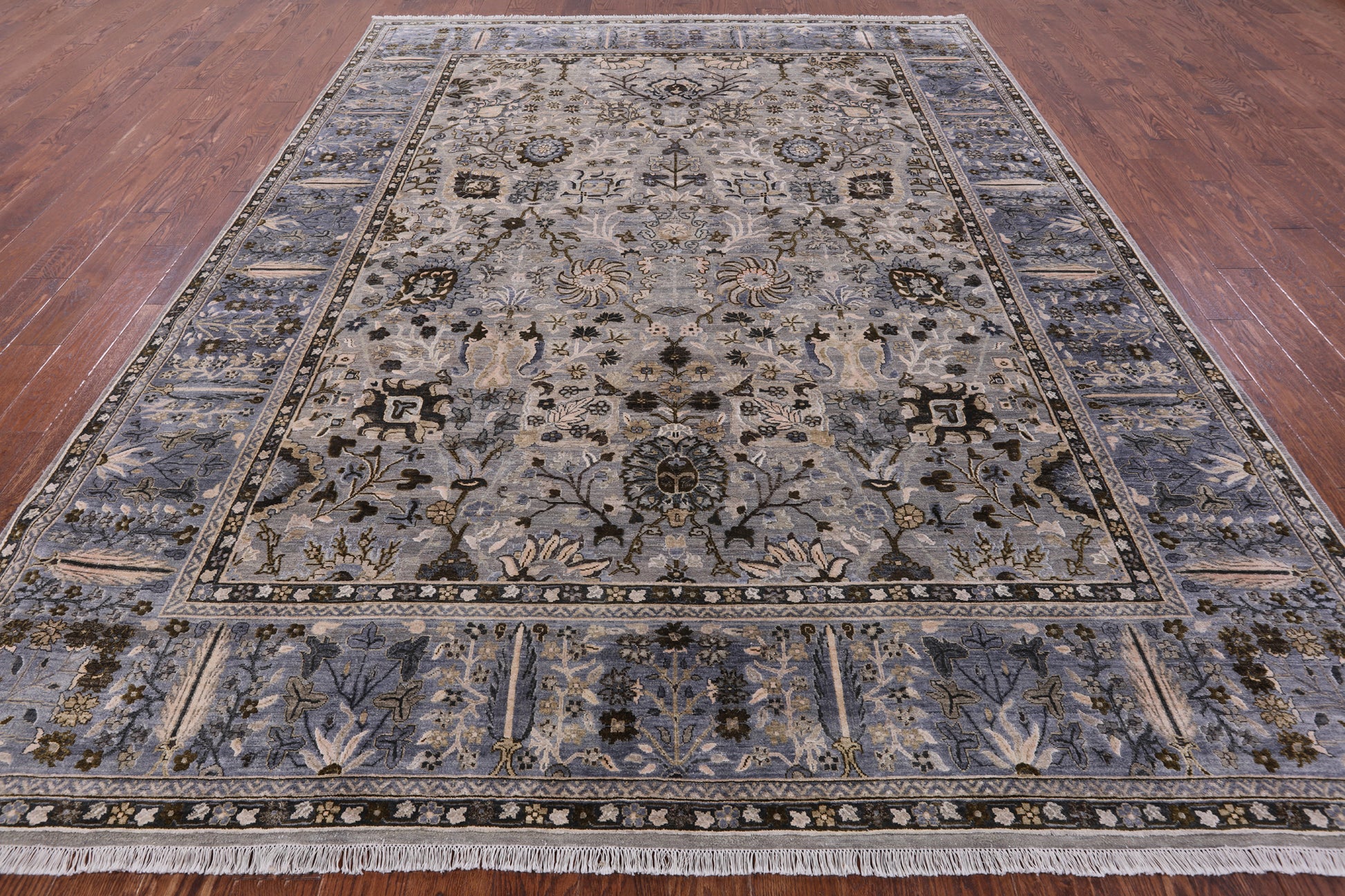 Persian Hand Knotted Wool & Silk Rug - 8' 9" X 11' 11" - Golden Nile