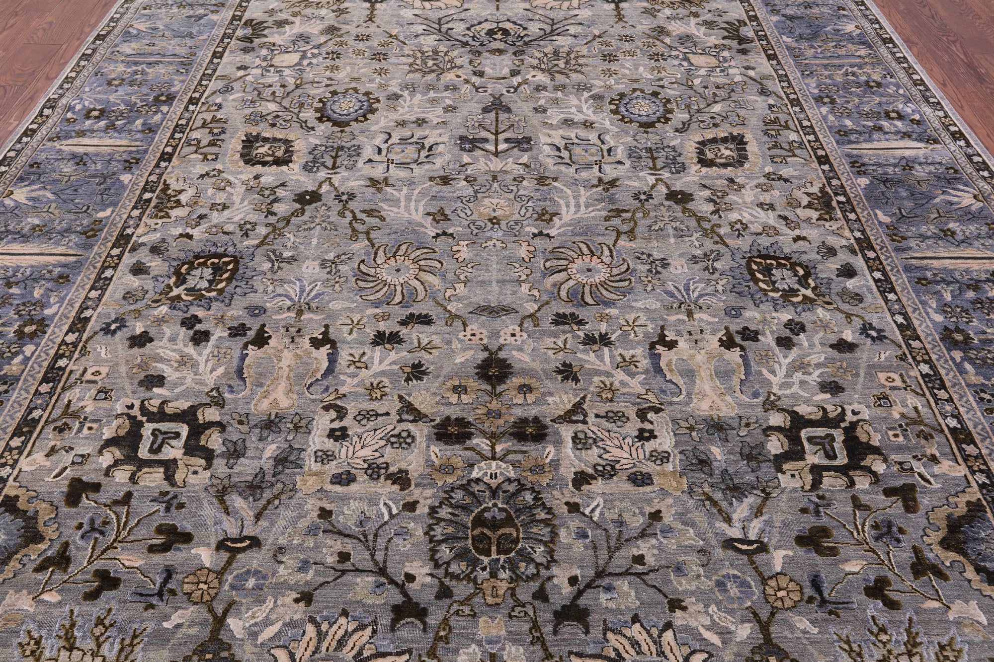 Persian Hand Knotted Wool & Silk Rug - 8' 9" X 11' 11" - Golden Nile