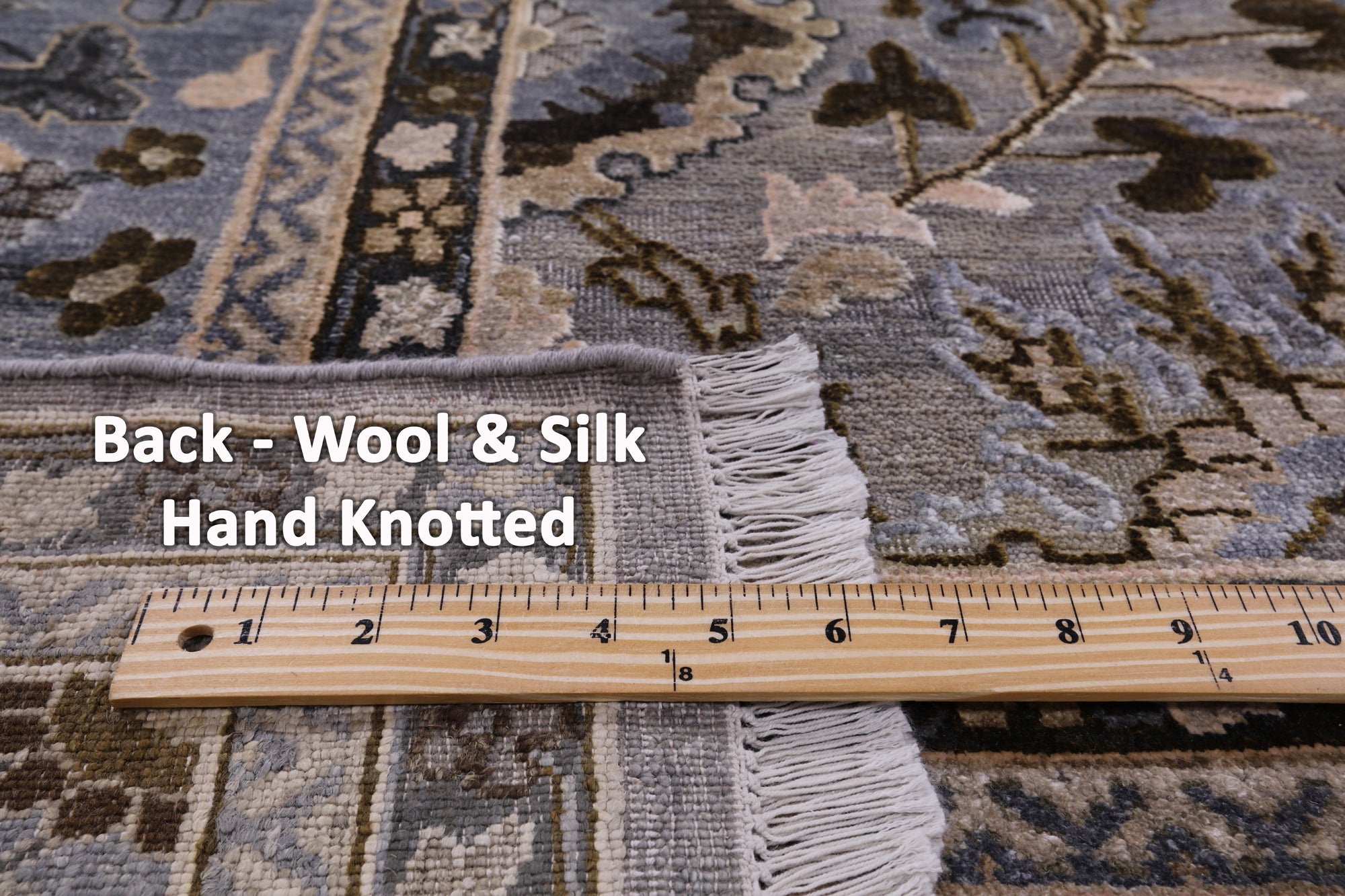 Persian Hand Knotted Wool & Silk Rug - 8' 9" X 11' 11" - Golden Nile