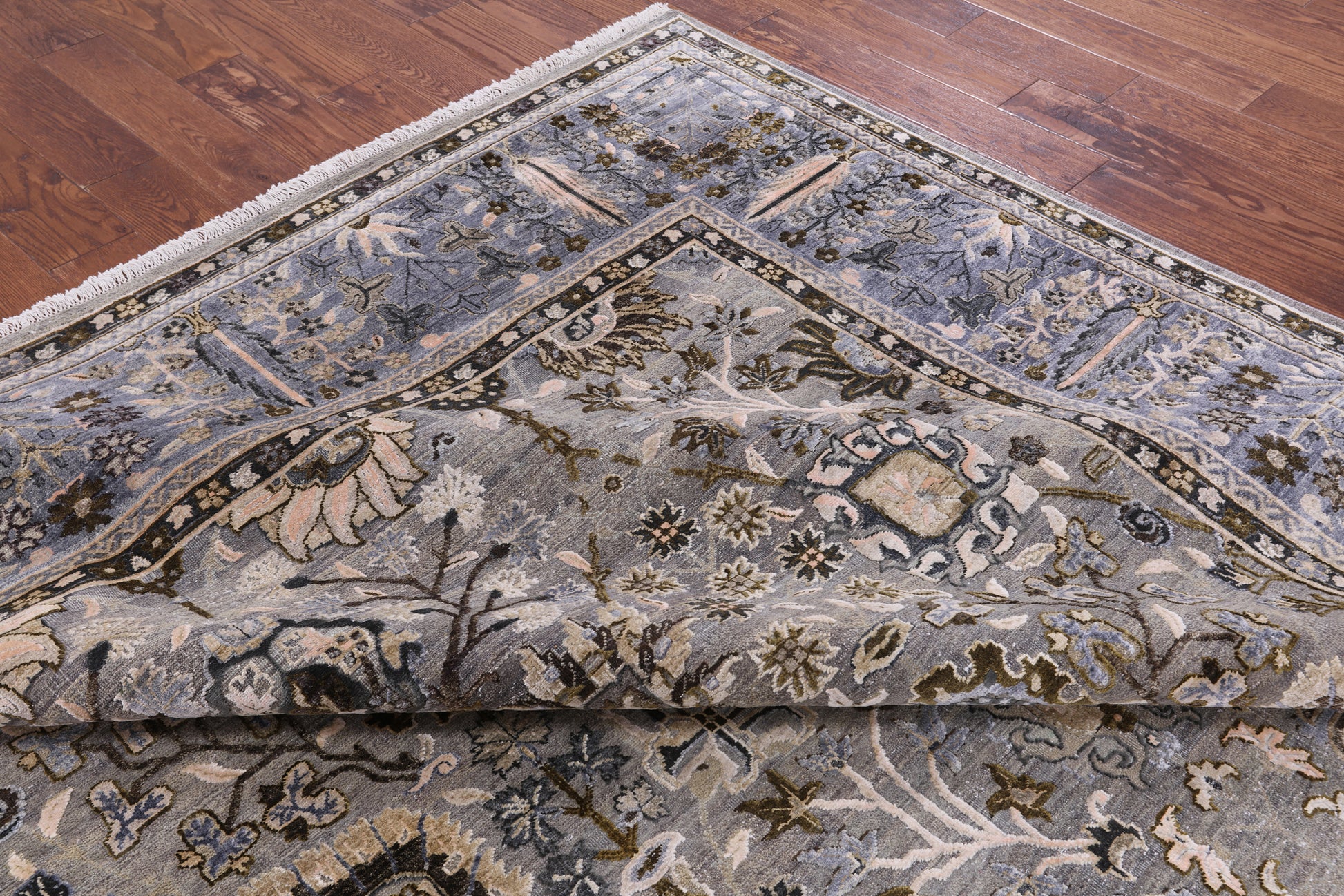 Persian Hand Knotted Wool & Silk Rug - 8' 9" X 11' 11" - Golden Nile