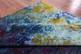 Abstract Contemporary Hand Knotted Wool & Silk Rug - 8' 0" X 10' 3" - Golden Nile