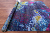 Abstract Contemporary Hand Knotted Wool & Silk Rug - 8' 0" X 10' 3" - Golden Nile